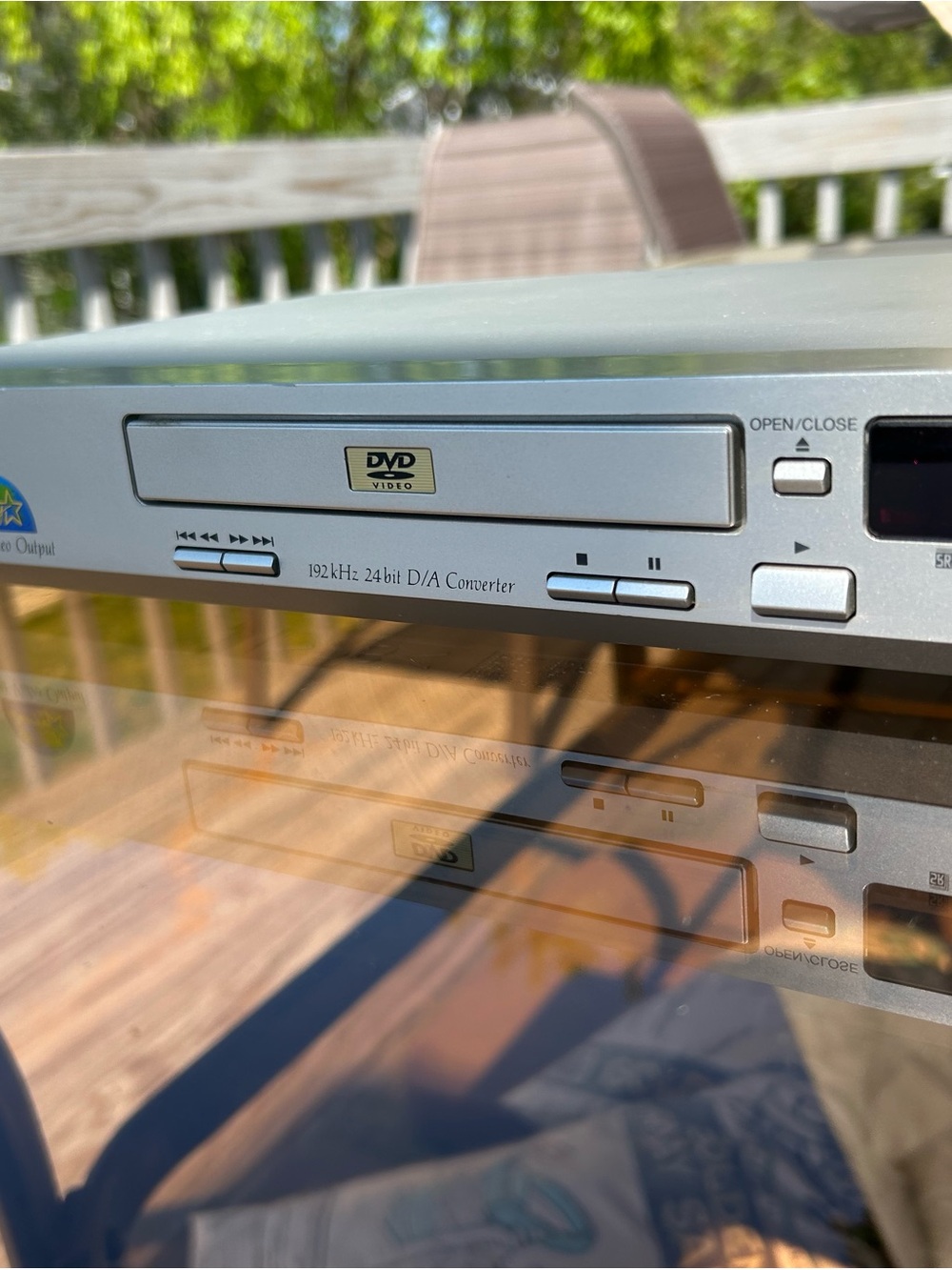 Silver DVD Video Player - Front Load Disc Drive